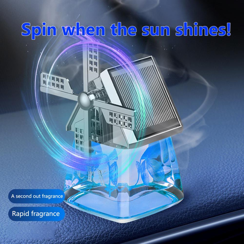 Windmill Solar Energy Rotating Aromatherapy Car Air Freshener（50% OFF）