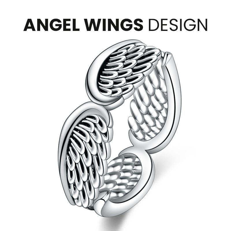 🔥Christmas Hot Sale 49% OFF🔥Angel Wings Feather Ring