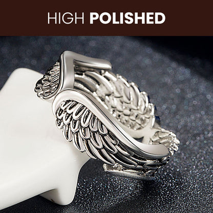 🔥Christmas Hot Sale 49% OFF🔥Angel Wings Feather Ring