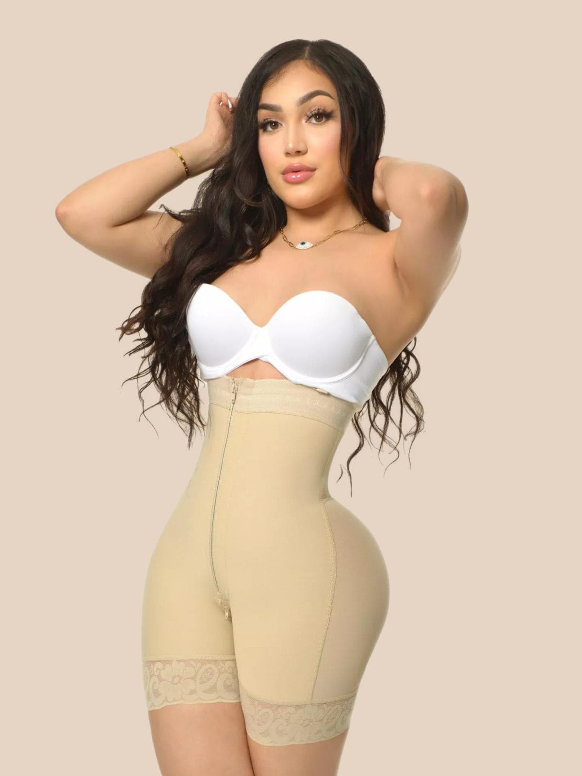 Firm Tummy Compression Bodysuit Shaper with Butt Lifter