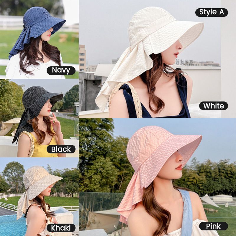 Women’s Wide Brim All-match Sun Hat with Neck Flap（50% OFF）