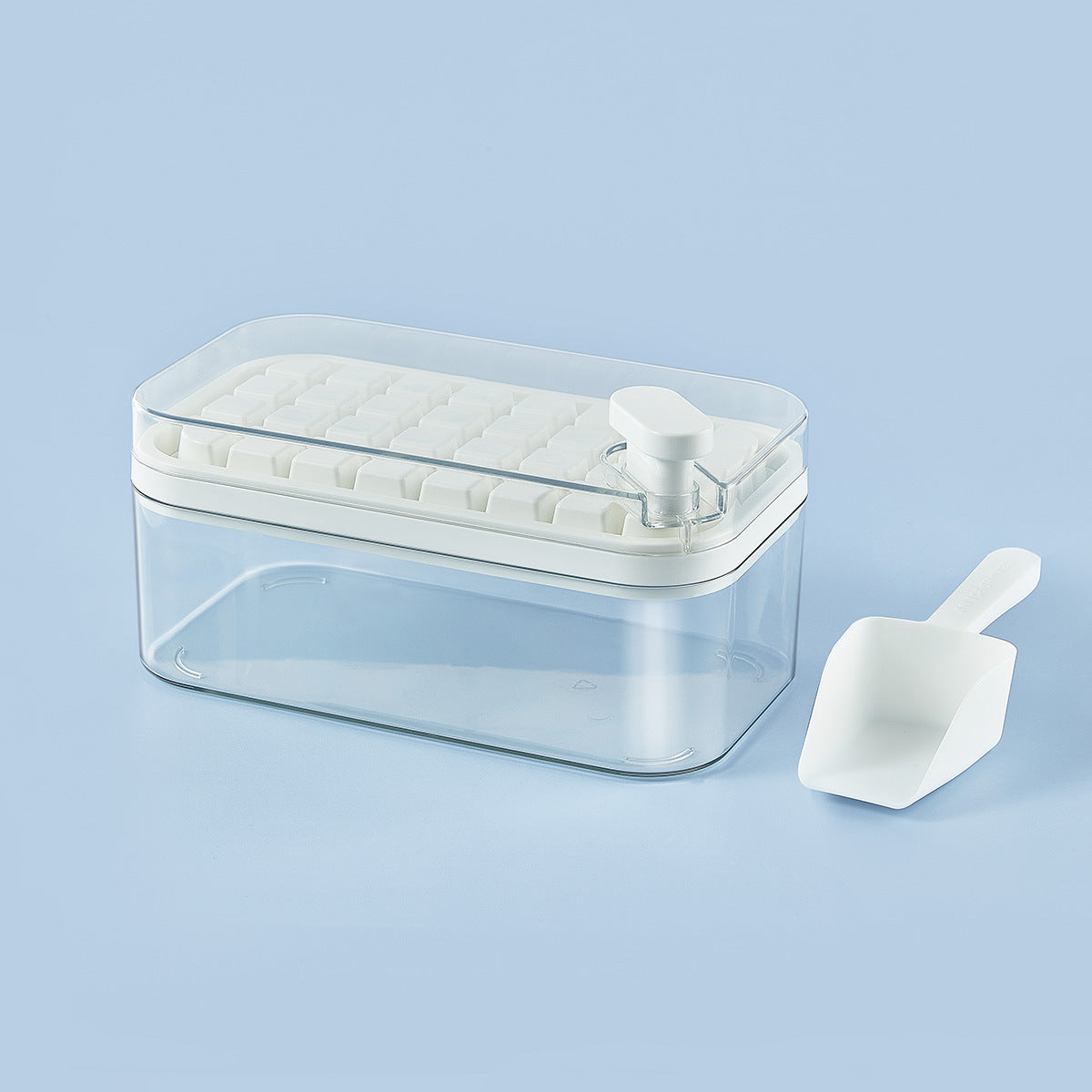 Food Grade Button Type Ice Mold and Ice Storage Box (Comes with an ice shovel)