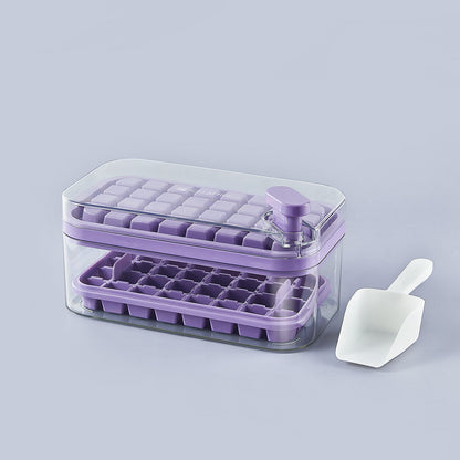 Food Grade Button Type Ice Mold and Ice Storage Box (Comes with an ice shovel)