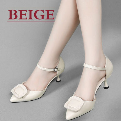 Pointed Toe High Heel Closed Toe Sandals（50% OFF）