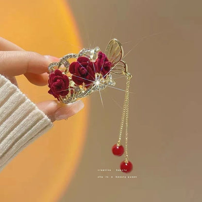 Vintage rose hairpins