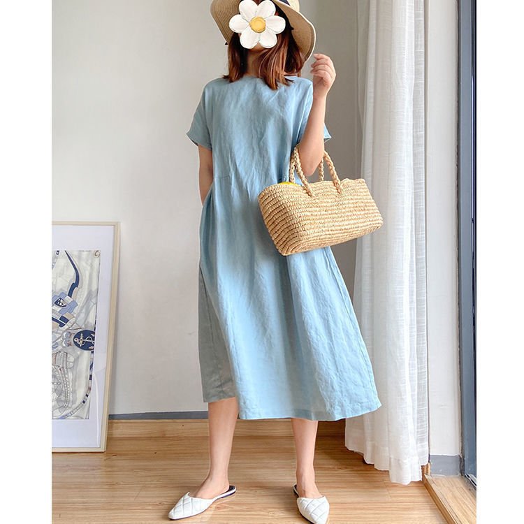 Loose Cotton And Linen Dress!（50% OFF）