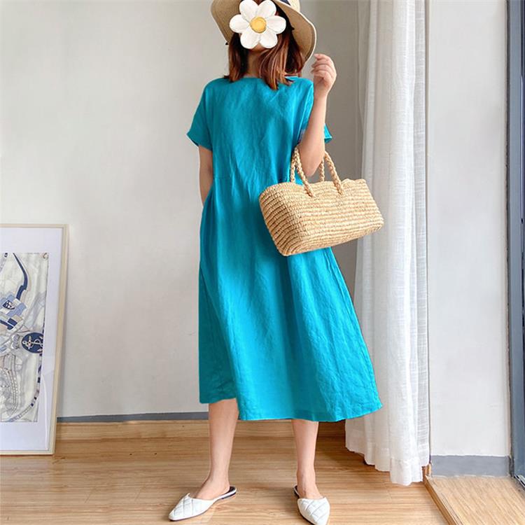 Loose Cotton And Linen Dress!（50% OFF）