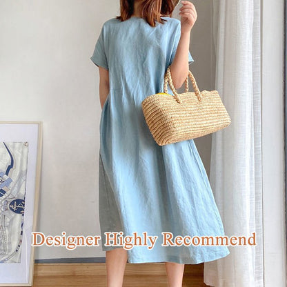 Loose Cotton And Linen Dress!（50% OFF）