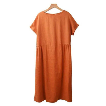 Loose Cotton And Linen Dress!（50% OFF）