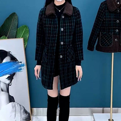 [Women’s Gift] Women's Plush Thick Mid Length Jacket Coat（50% OFF）